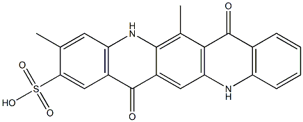 5,7,12,14-Tetrahydro-3,6-dimethyl-7,14-dioxoquino[2,3-b]acridine-2-sulfonic acid Structure