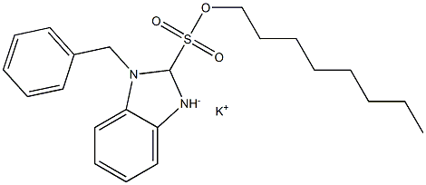 1-Benzyl-2,3-dihydro-2-octyl-1H-benzimidazole-2-sulfonic acid potassium salt Structure