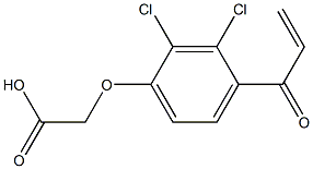[2,3-ジクロロ-4-(2-メチレン-1-オキソエチル)フェノキシ]酢酸 化学構造式