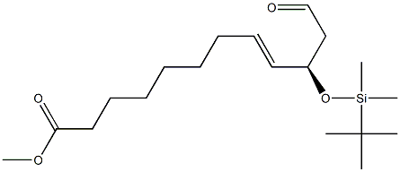 (8E,10R)-10-(tert-Butyldimethylsilyloxy)-12-oxo-8-dodecenoic acid methyl ester 结构式