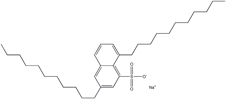 3,8-Diundecyl-1-naphthalenesulfonic acid sodium salt Structure