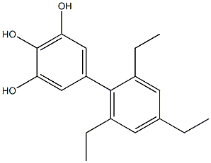 5-(2,4,6-Triethylphenyl)benzene-1,2,3-triol Struktur