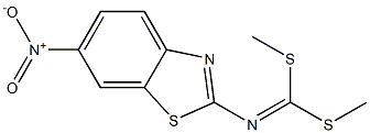 N-(6-Nitrobenzothiazol-2-yl)imidodithiocarbonic acid dimethyl ester Structure