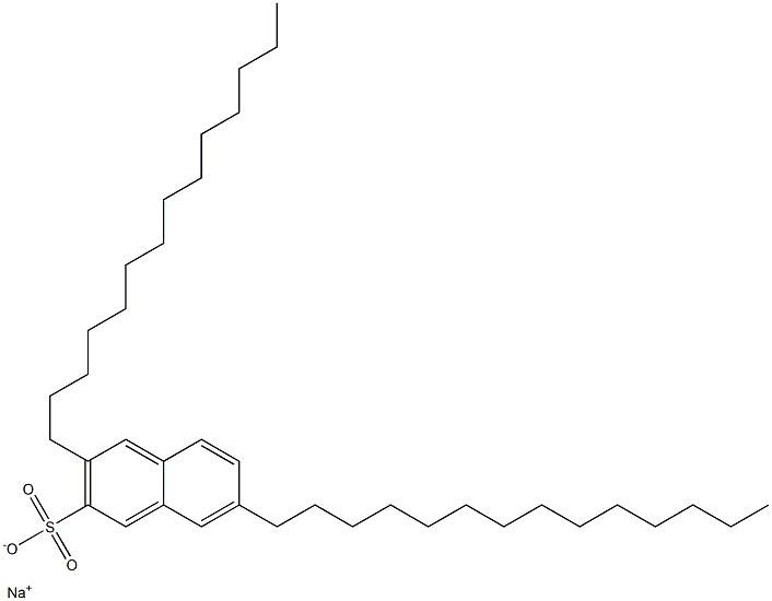 3,7-Ditetradecyl-2-naphthalenesulfonic acid sodium salt Struktur