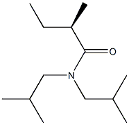 [R,(-)]-N,N-Diisobutyl-2-methylbutyramide Struktur