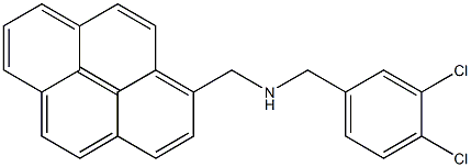 1-(3,4-Dichlorobenzylaminomethyl)pyrene,,结构式