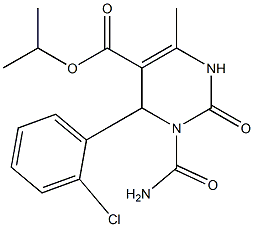 1,2,3,4-Tetrahydro-3-(carbamoyl)-6-methyl-2-oxo-4-(2-chlorophenyl)pyrimidine-5-carboxylic acid isopropyl ester Structure