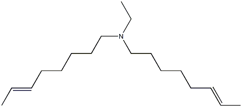 N-Ethyl-N,N-di(6-octenyl)amine Structure