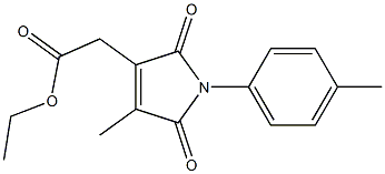 3-Methyl-1-(4-methylphenyl)-2,5-dihydro-2,5-dioxo-1H-pyrrole-4-acetic acid ethyl ester Struktur