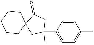 3-メチル-3-(p-トリル)スピロ[4.5]デカン-1-オン 化学構造式