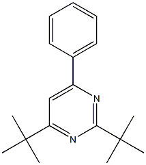 2,4-Di-tert-butyl-6-phenylpyrimidine Struktur