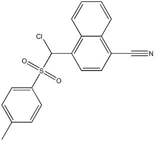4-[Chloro[(4-methylphenyl)sulfonyl]methyl]naphthalene-1-carbonitrile,,结构式