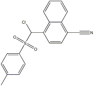 4-[Chloro[(4-methylphenyl)sulfonyl]methyl]naphthalene-1-carbonitrile 结构式