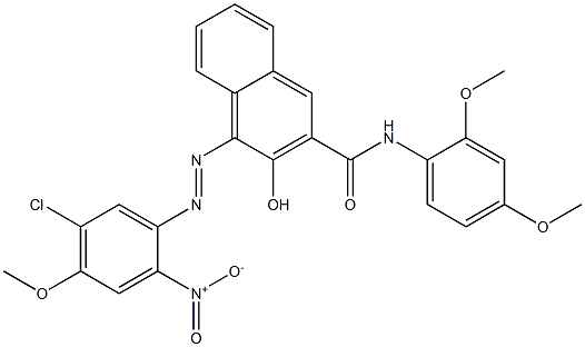4-(5-Chloro-4-methoxy-2-nitrophenylazo)-3-hydroxy-N-(2,4-dimethoxyphenyl)-2-naphthamide Struktur