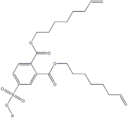 4-(Potassiosulfo)phthalic acid di(7-octenyl) ester Struktur