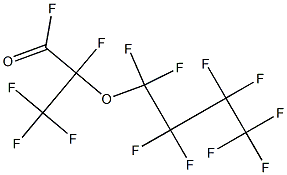 2,3,3,3-テトラフルオロ-2-(ノナフルオロブトキシ)プロピオニルフルオリド 化学構造式