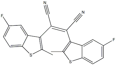 (Z)-2,3-ビス(5-フルオロ-2-メチルベンゾ[b]チオフェン-3-イル)マレオニトリル 化学構造式