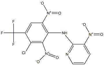 3-ニトロ-N-(3-クロロ-4-トリフルオロメチル-2,6-ジニトロフェニル)ピリジン-2-アミン 化学構造式
