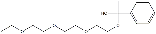 2-Phenyl-2-methyl-1,3,6,9,12-pentaoxatetradecane Struktur
