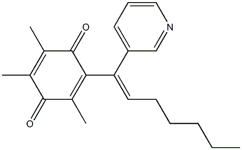 2-[(E)-1-(3-Pyridinyl)-1-heptenyl]-3,5,6-trimethyl-p-benzoquinone Structure