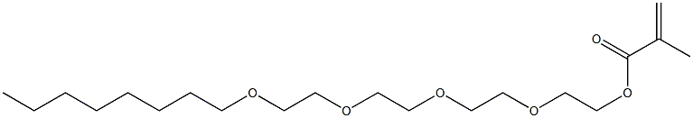 メタクリル酸(3,6,9,12-テトラオキサイコサン-1-イル) 化学構造式