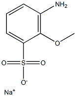 3-Amino-2-methoxybenzenesulfonic acid sodium salt,,结构式