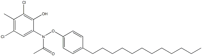2-(4-Dodecylphenoxyacetylamino)-4,6-dichloro-5-methylphenol Structure