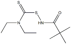 N-[(Diethylthiocarbamoyl)thio]-2,2-dimethylpropanamide 结构式