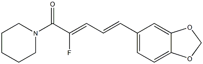 (2Z,4E)-1-Piperidino-2-fluoro-5-(1,3-benzodioxol-5-yl)-2,4-pentadien-1-one|