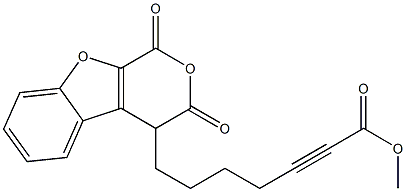 7-[(1,3-Dihydro-1,3-dioxo-4H-pyrano[3,4-b]benzofuran)-4-yl]-2-heptynoic acid methyl ester Struktur