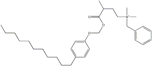 N,N-Dimethyl-N-benzyl-N-[3-[[(4-undecylphenyloxy)methyl]oxycarbonyl]butyl]aminium Structure