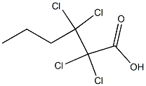 2,2,3,3-テトラクロロヘキサン酸 化学構造式