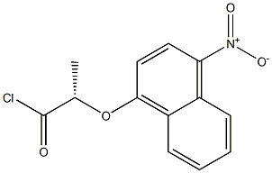 [S,(+)]-2-[(4-Nitro-1-naphtyl)oxy]propionyl chloride Structure