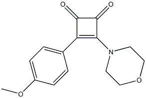 4-(4-Methoxyphenyl)-3-morpholino-3-cyclobutene-1,2-dione Struktur