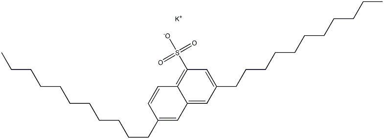 3,6-ジウンデシル-1-ナフタレンスルホン酸カリウム 化学構造式