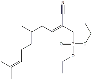 [2-Cyano-5,9-dimethyl-2,8-decadien-1-yl]phosphonic acid diethyl ester Structure
