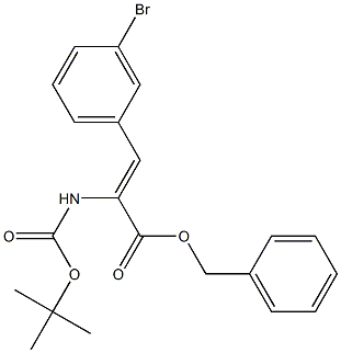 3-(3-Bromophenyl)-2-[(tert-butoxy)carbonylamino]acrylic acid benzyl ester 结构式