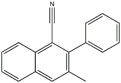 2-フェニル-3-メチルナフタレン-1-カルボニトリル 化学構造式