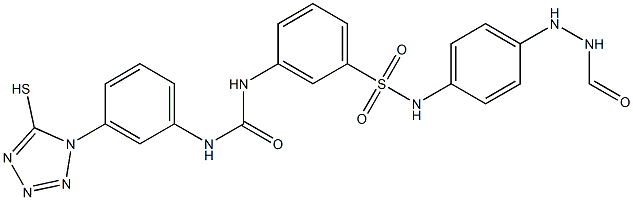 N-[4-(2-Formylhydrazino)phenyl]-3-[3-[3-(5-mercapto-1H-tetrazol-1-yl)phenyl]ureido]benzenesulfonamide