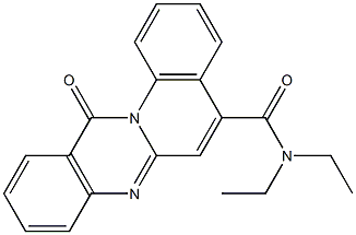 N,N-Diethyl-12-oxo-12H-quino[2,1-b]quinazoline-5-carboxamide,,结构式