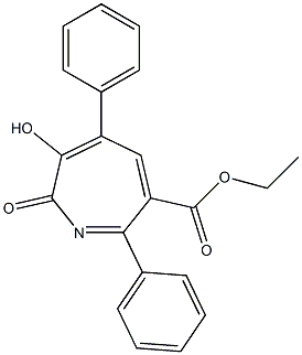 3-Hydroxy-4,7-diphenyl-2-oxo-2H-azepine-6-carboxylic acid ethyl ester Struktur
