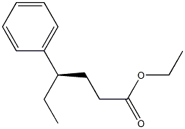 [R,(-)]-4-フェニルヘキサン酸エチル 化学構造式