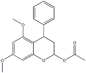 5,7-Dimethoxy-3,4-dihydro-4-phenyl-2H-1-benzopyran-2-ol acetate Structure
