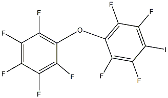 1-(4-ヨード-2,3,5,6-テトラフルオロフェノキシ)-2,3,4,5,6-ペンタフルオロベンゼン 化学構造式