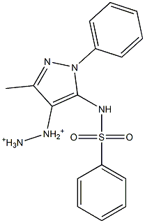 N-[1-Phenyl-3-methyl-4-diazonio-1H-pyrazol-5-yl]benzenesulfonamide,,结构式