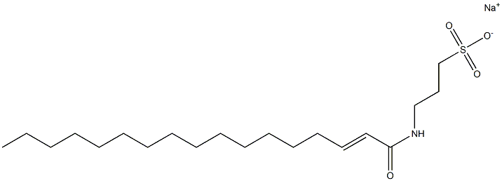 3-(2-Heptadecenoylamino)-1-propanesulfonic acid sodium salt,,结构式