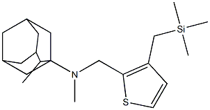 2-[Dimethyl(1-adamantyl)aminiomethyl]-3-(trimethylsilylmethyl)thiophene Struktur