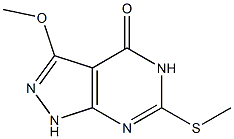 3-Methoxy-6-methylthio-1H-pyrazolo[3,4-d]pyrimidin-4(5H)-one Structure