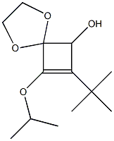 8-Isopropyloxy-7-tert-butyl-1,4-dioxaspiro[4.3]oct-7-en-6-ol Struktur