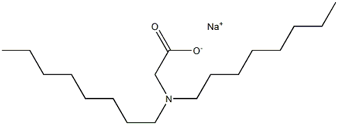 N,N-ジオクチルグリシンナトリウム 化学構造式